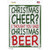 Christmas Beer Novelty Rectangle Sticker Decal