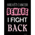 Beware I Fight Back Breast Cancer Novelty Rectangle Sticker Decal