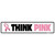 Think Pink Pink Ribbon Breast Cancer Novelty Narrow Sticker Decal