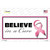 Believe In A Cure Novelty Sticker Decal