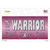 Pink Warrior Novelty Sticker Decal