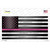 Thin Pink Line With Pink Stars Novelty Sticker Decal