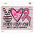 Peace Love Cure Breast Cancer Novelty Rectangle Sticker Decal
