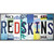 Redskins Strip Art Novelty Sticker Decal