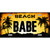 Beach Babe Metal Novelty License Plate