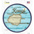 Kauai Hawaii Map Novelty Circle Sticker Decal