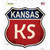 Kansas Novelty Highway Shield Sticker Decal