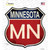 Minnesota Novelty Highway Shield Sticker Decal