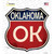 Oklahoma Novelty Highway Shield Sticker Decal