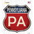 Pennsylvania Novelty Highway Shield Sticker Decal