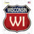 Wisconsin Novelty Highway Shield Sticker Decal