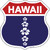 Hawaii Hibiscus Blue Novelty Highway Shield Sticker Decal