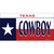 Cowboy Texas Flag Novelty Sticker Decal