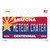 Arizona Centennial Meteor Crater Novelty Sticker Decal