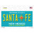 Santa Fe New Mexico Teal Novelty Sticker Decal