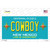 Cowboy New Mexico Teal Novelty Sticker Decal