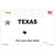 Texas State Novelty Sticker Decal