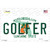 Golfer Florida Novelty Sticker Decal