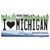 I Love Michigan Novelty Sticker Decal