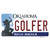 Golfer Oklahoma Novelty Sticker Decal