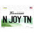 N Joy Tennessee Novelty Sticker Decal