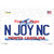 N Joy North Carolina Novelty Sticker Decal