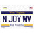 N Joy West Virginia Novelty Sticker Decal