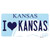 I Love Kansas Novelty Sticker Decal
