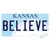 Believe Kansas Novelty Sticker Decal