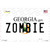 Zombie Georgia Novelty Sticker Decal