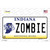 Zombie Indiana Novelty Sticker Decal