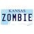 Zombie Kansas Novelty Sticker Decal