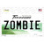 Zombie Tennessee Novelty Sticker Decal