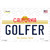 Golfer California Novelty Sticker Decal