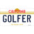 Golfer California Novelty Sticker Decal