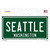 Seattle Washington Green Novelty Sticker Decal