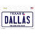 Dallas Texas Novelty Sticker Decal