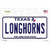 Longhorn Texas Novelty Sticker Decal