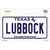 Lubbock Texas Novelty Sticker Decal