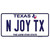 N Joy TX Texas Novelty Sticker Decal