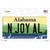 N Joy AL Alabama Novelty Sticker Decal
