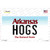 Hogs Arkansas Novelty Sticker Decal