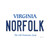 Norfolk Virginia Novelty Sticker Decal