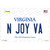 N Joy VA Virginia Novelty Sticker Decal