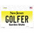 Golfer New Jersey Novelty Sticker Decal