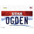 Ogden Utah Novelty Sticker Decal