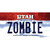 Zombie Utah Novelty Sticker Decal