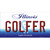 Golfer Illinois Novelty Sticker Decal