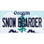 Snow Boarder Oregon Novelty Sticker Decal