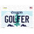 Golfer Oregon Novelty Sticker Decal